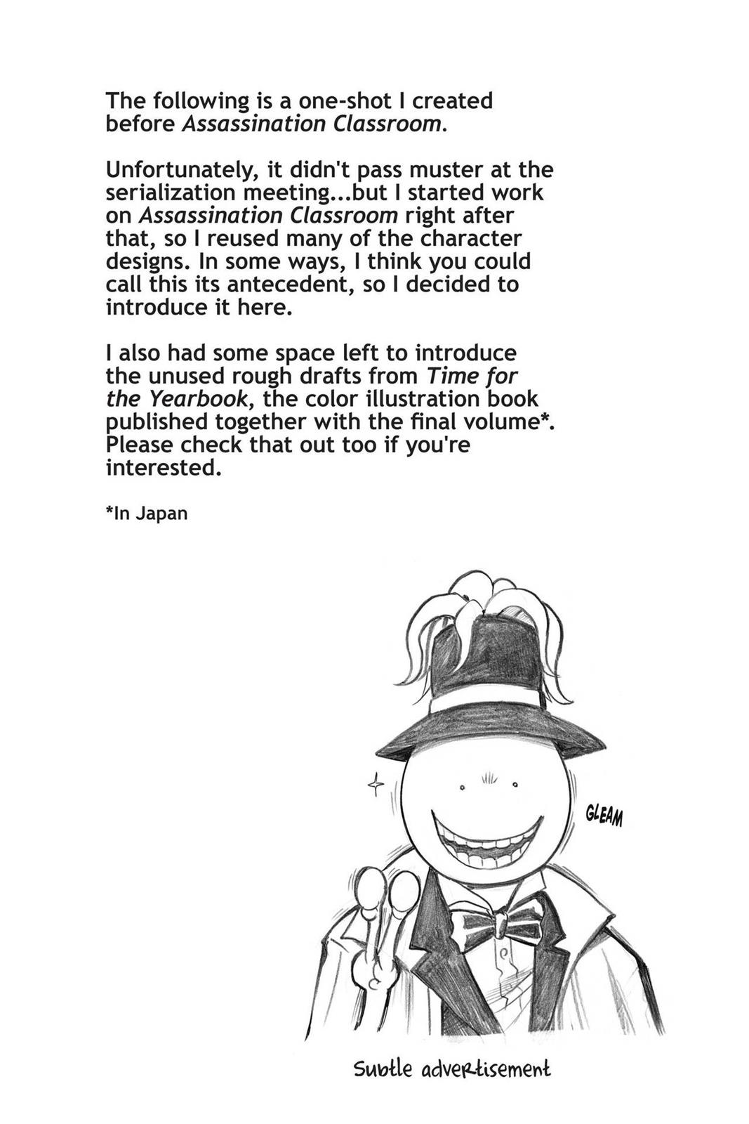 Assassination Classroom Chapter 180.9 - Page 1