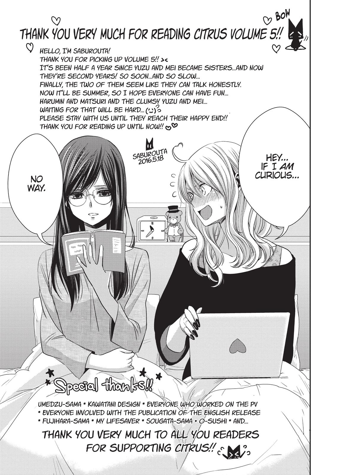 Citrus (SABURO Uta) Chapter 20.5 - Page 22