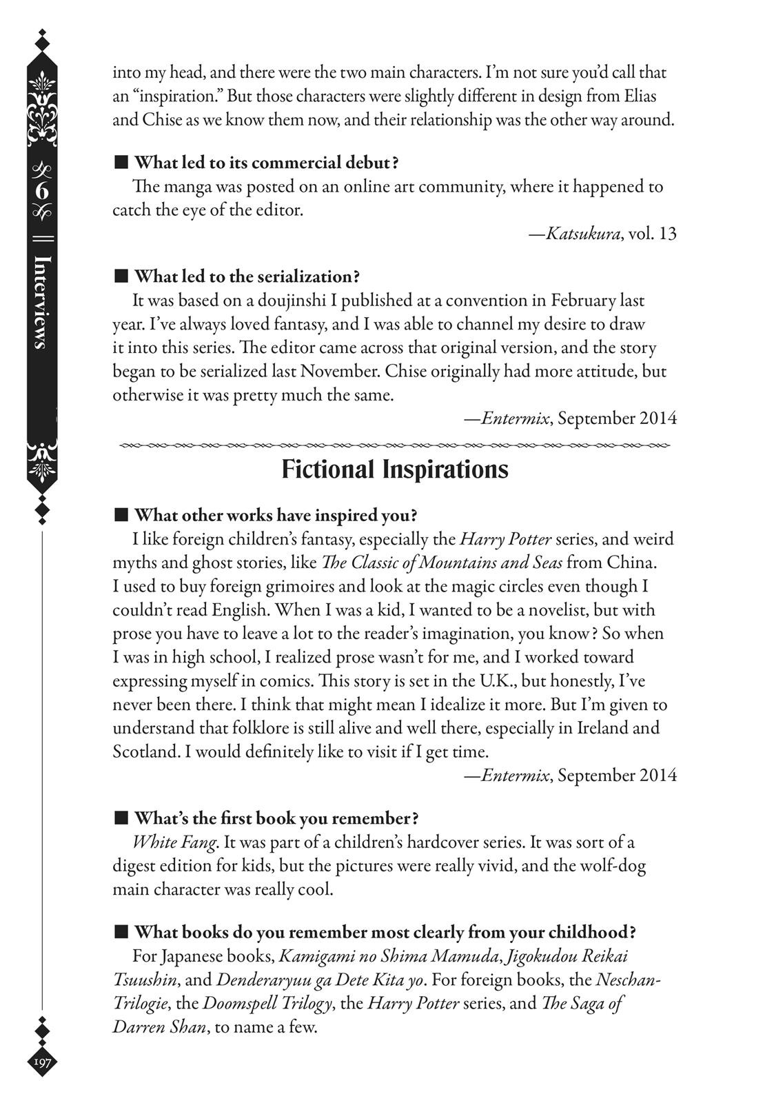 The Ancient Magus' Bride Chapter 40.5 - Page 194